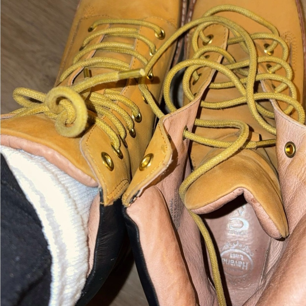 Jeffrey Campbell Mustard and Beige Platform Boots - Picture 3 of 3